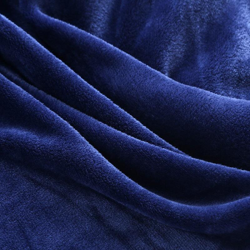 Single layer coral fleece blanket