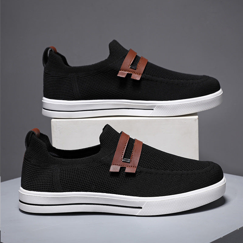 Soft elastic mesh mens shoes