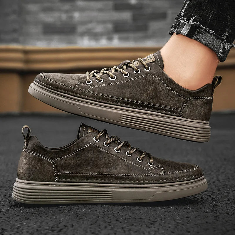 Mens casual leather shoes