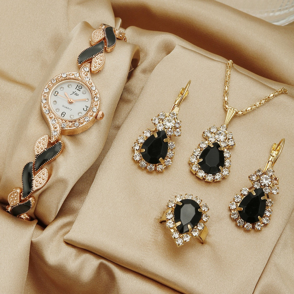 Women's princess set (watch, earrings, necklace, ring)