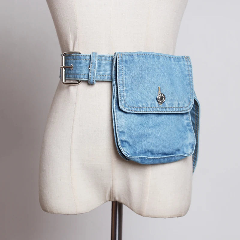 Denim Pocket Wide Belt