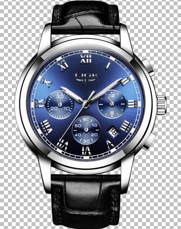 Lige Business Waterproof Leather Belt Watch