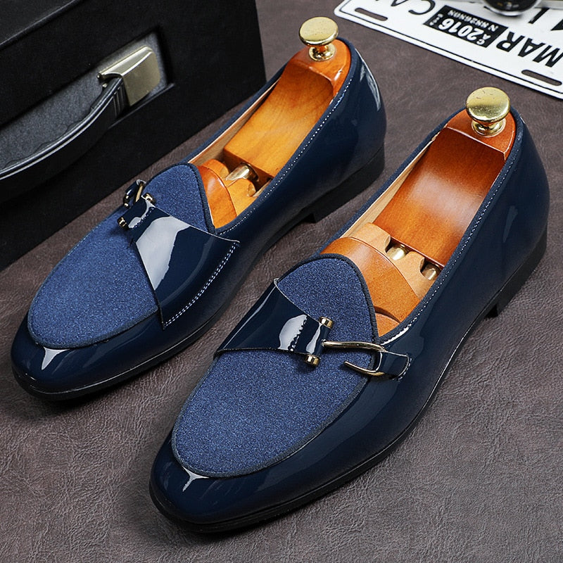Men's fashionable suede & hook loafers