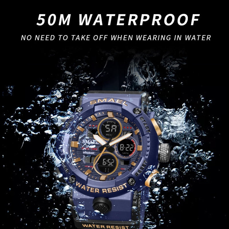 SMAEL 8038 Men's Waterproof LED Watch