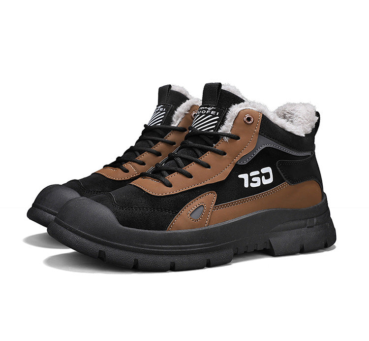 Mens winter fleece Martin boots
