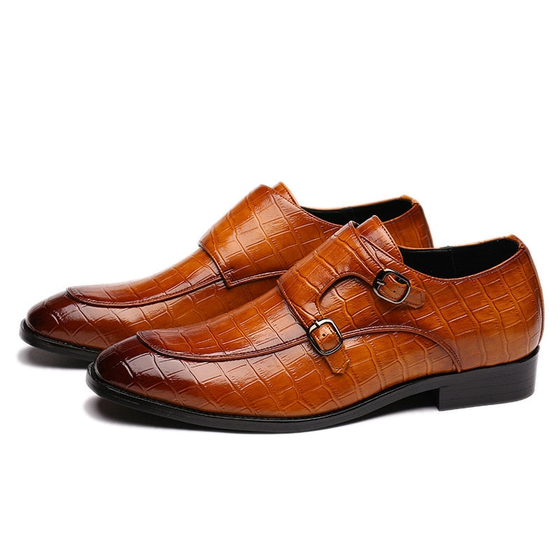 Classic Crocodile Pattern Mens Designer Shoes