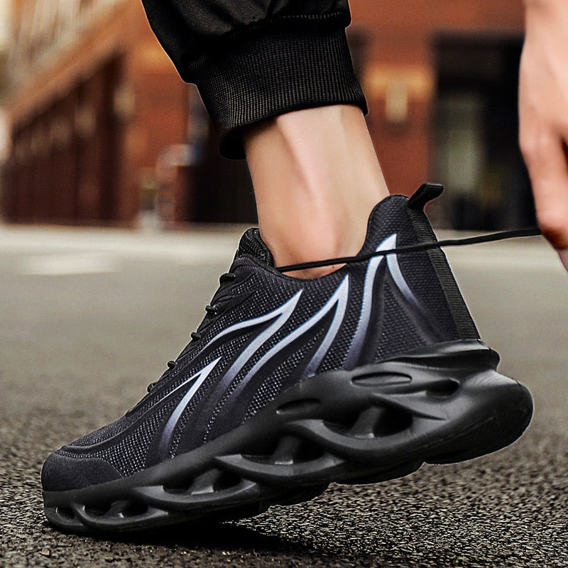 Mens flame print sneakers