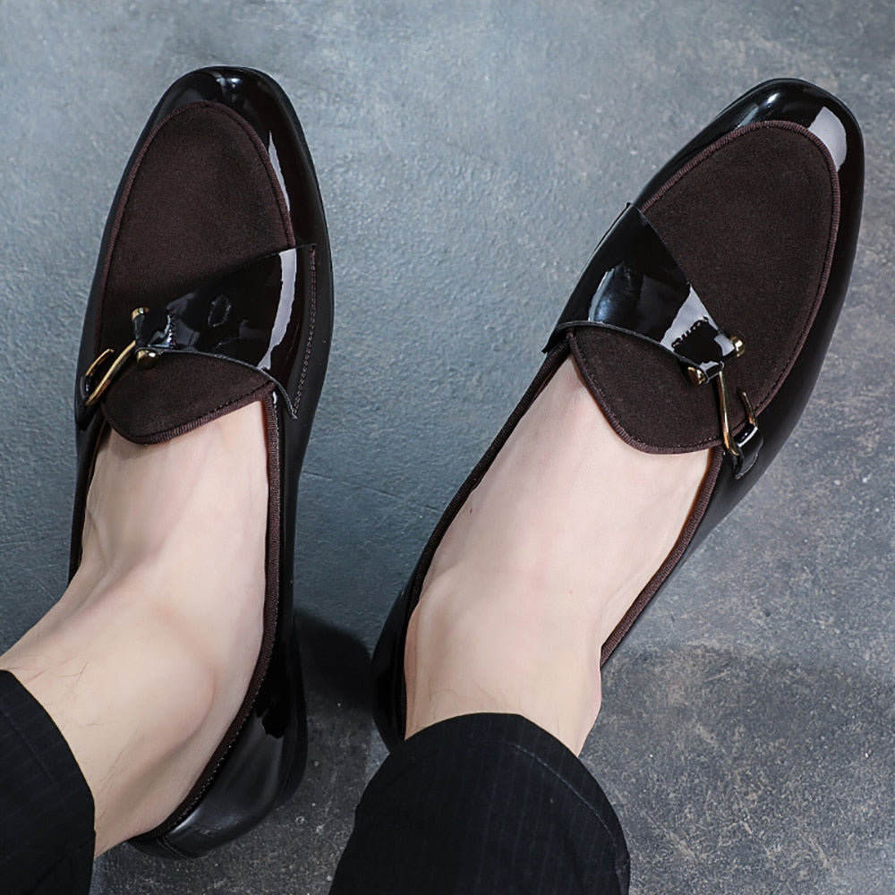 Men's fashionable suede & hook loafers