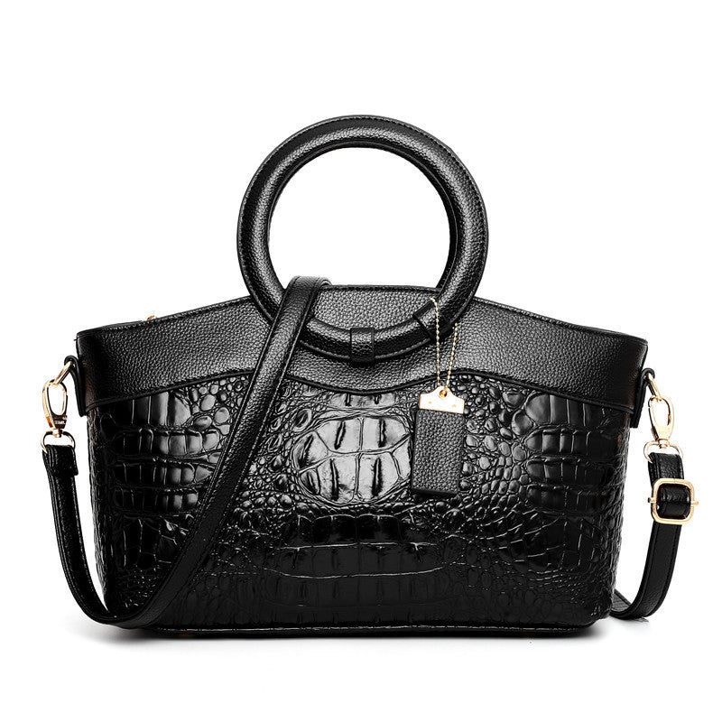 Stylish ring handle handbag