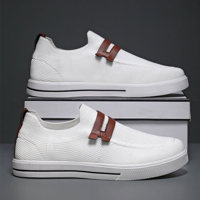 Soft elastic mesh mens shoes