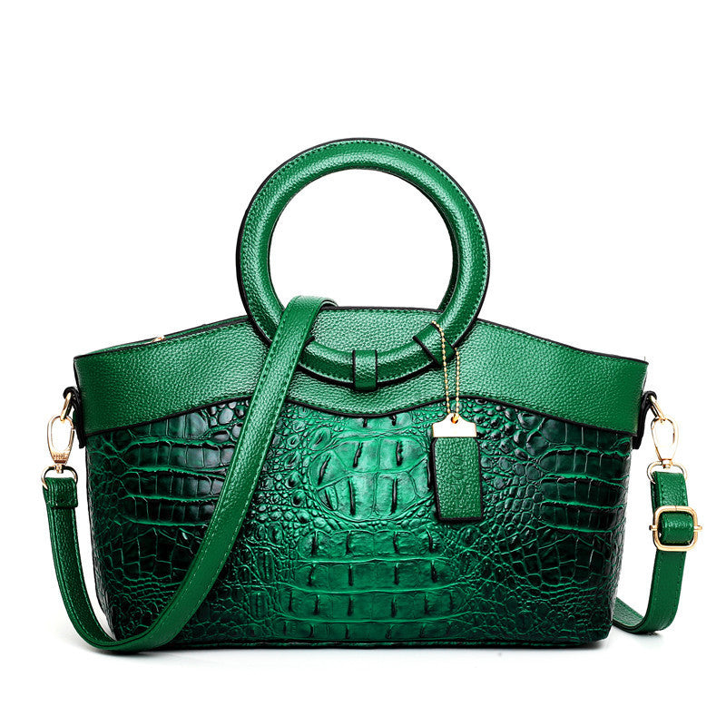 Stylish ring handle handbag