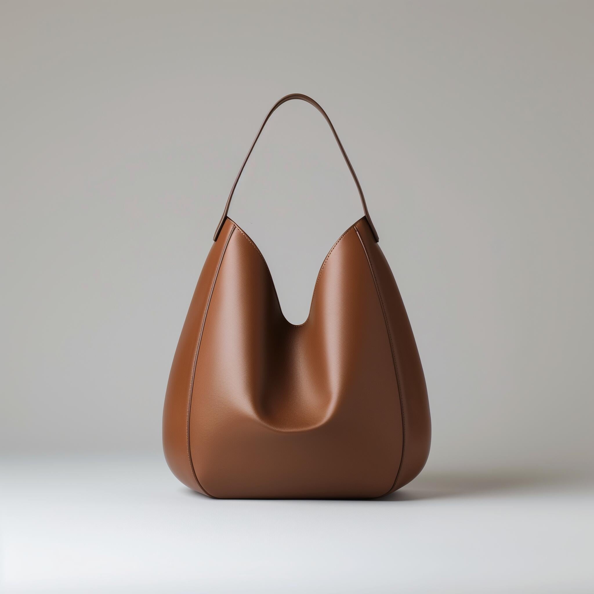 Sleek leather shoulder bag